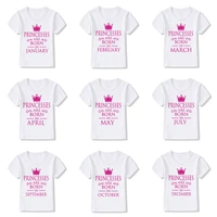 baby girls birthday princess are born in jal dec print t shirt kids funny clothes children short sleeve t shirt party wear