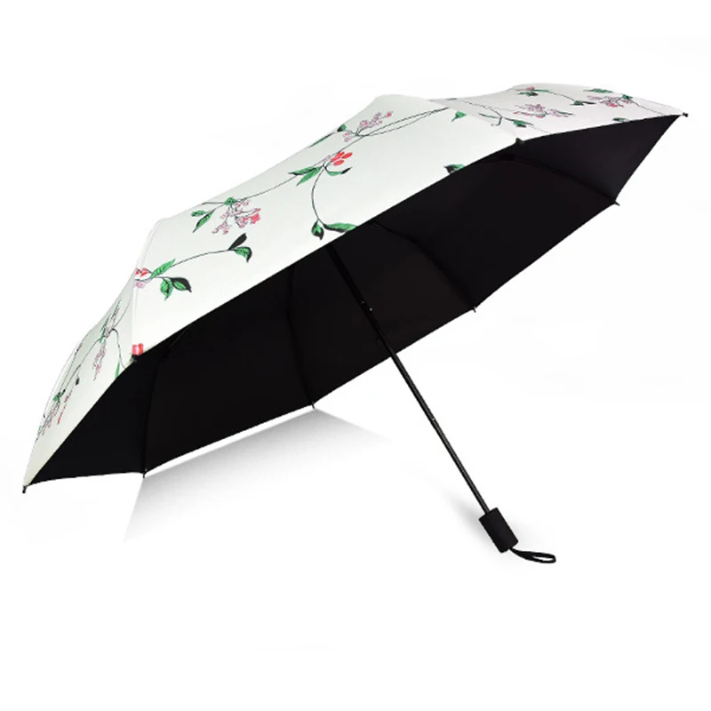 Новый двухслойный складной зонт три/пять автоматический с защитой от УФ лучей