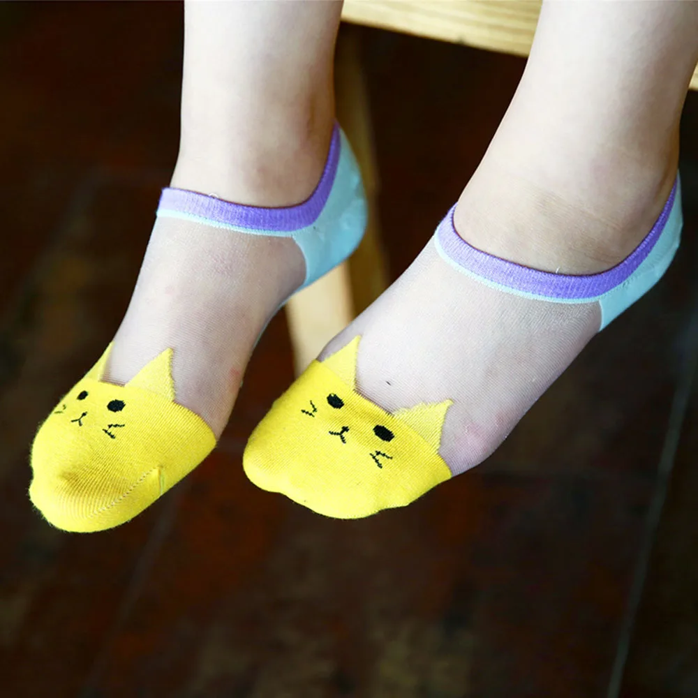 Женские носки милые Мультяшные дышащие мягкие кавайные короткие до щиколотки
