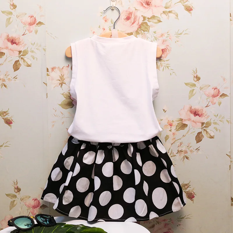 Лето 2019 новый стиль костюм для маленьких девочек юбка комплект из двух