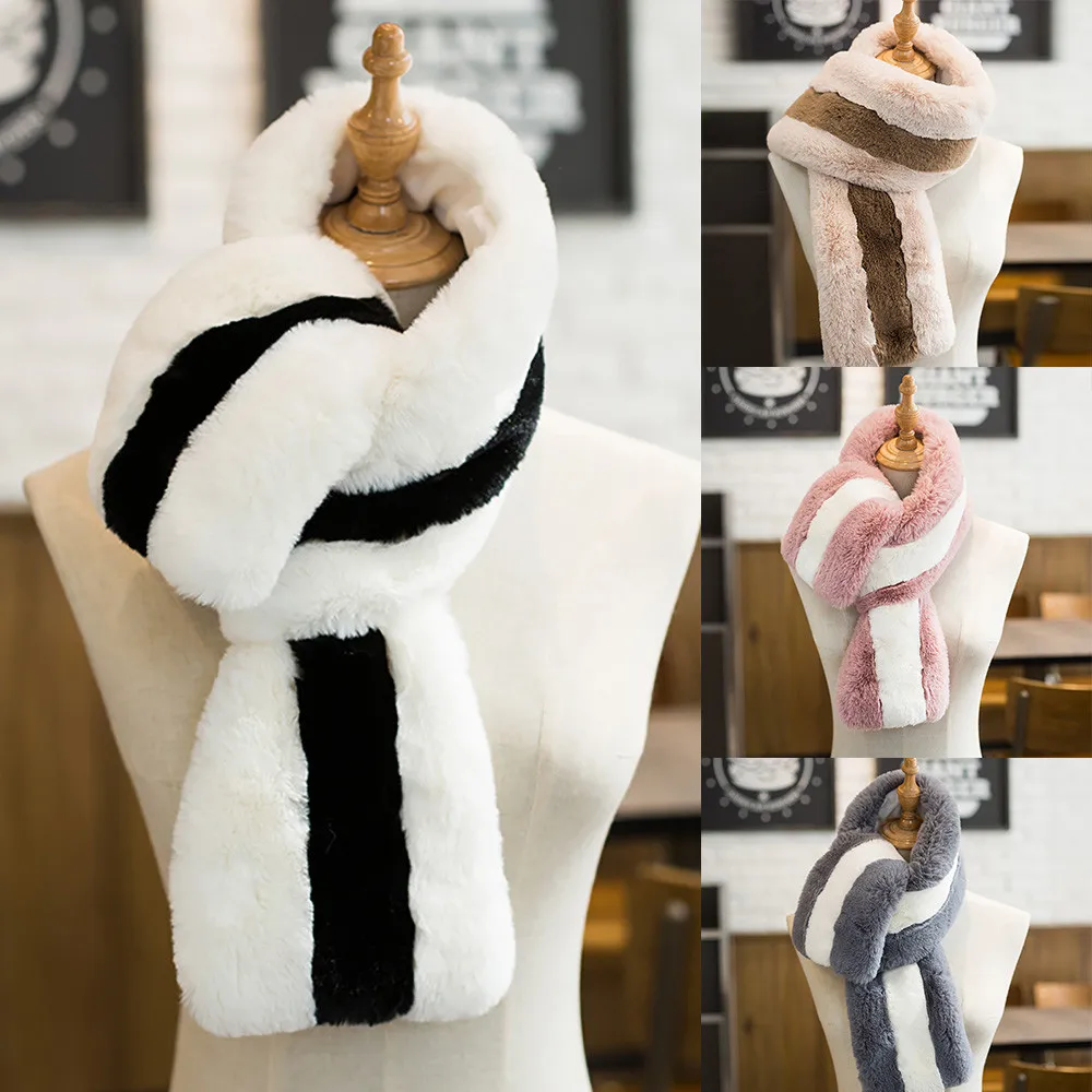 2020 новый зимний модный воротник из искусственного меха шарф шаль женская накидка