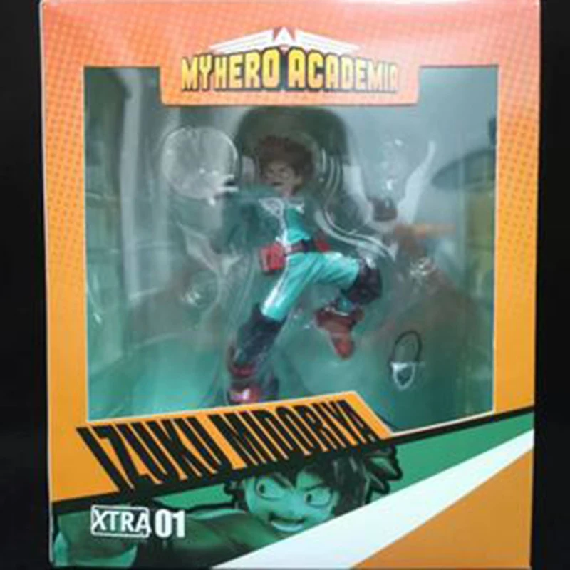 

17cm Anime My Hero Academia Midoriya Izuku Action Figure Double Head Fighting Position PVC Collection Model Dolls Toys for Gifts
