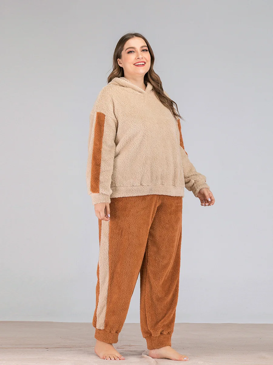 Осенне зимняя свободная бархатная Толстовка цвета хаки с длинными рукавами