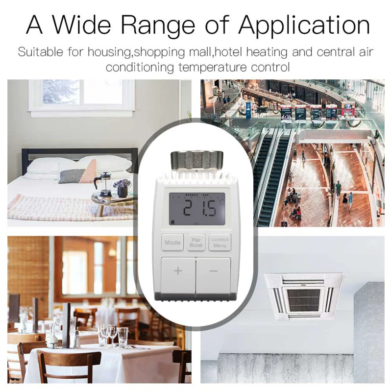 

Tuya ZigBee 3.0 New Mini Smart Radiator Actuator Programmable Thermostat Heater Temperature Controller Voice Control For Alexa