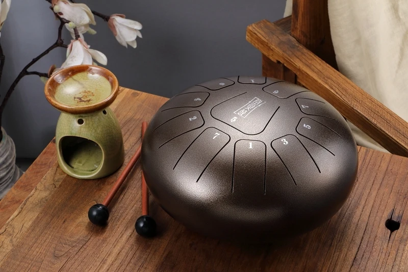 

8 inch 11 ToneTongue Drum F Empty Ethereal Drummer Disc Tank Drum Steel Hollow Drum Music Instruments for Meditation Yoga New