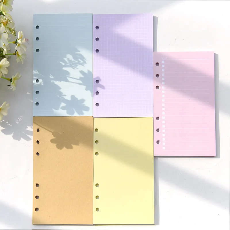 

40 листов цветных розовых и фиолетовых листов для блокнотов A5, A6