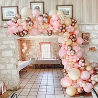 157pcs pink chrome rose gold balloon garland arch kit confetti ballon for baby shower wedding birthday party decor globos