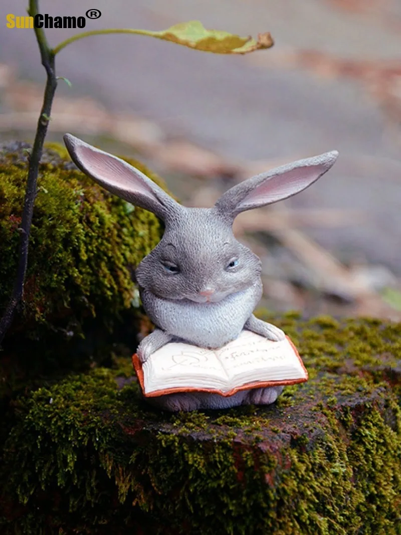 Новый Модный милый кролик украшения кукла садовый автомобиль полимерный