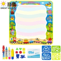 magic drawing mat doodle mat baby square magic pens stamps set painting board educational toys for kids100100cm30 3730 37