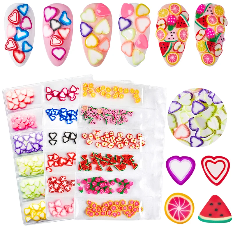 Наклейка для летней полимерной глины 6 яблок апельсин фрукты|Стразы и украшения| |