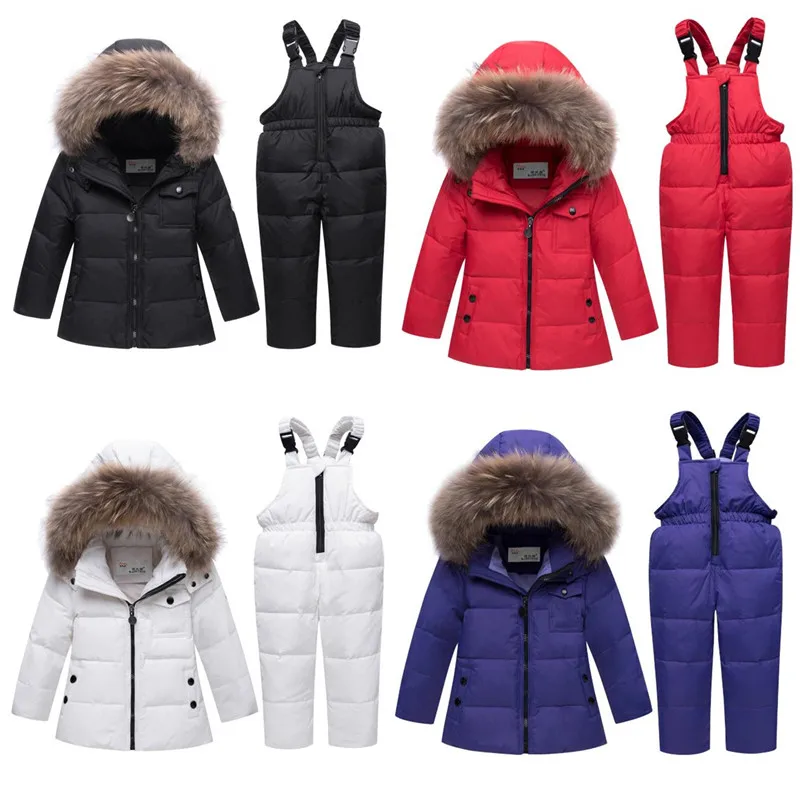 Новинка 2021 года Детский пуховик зимняя одежда для малышей комплект с пуховой