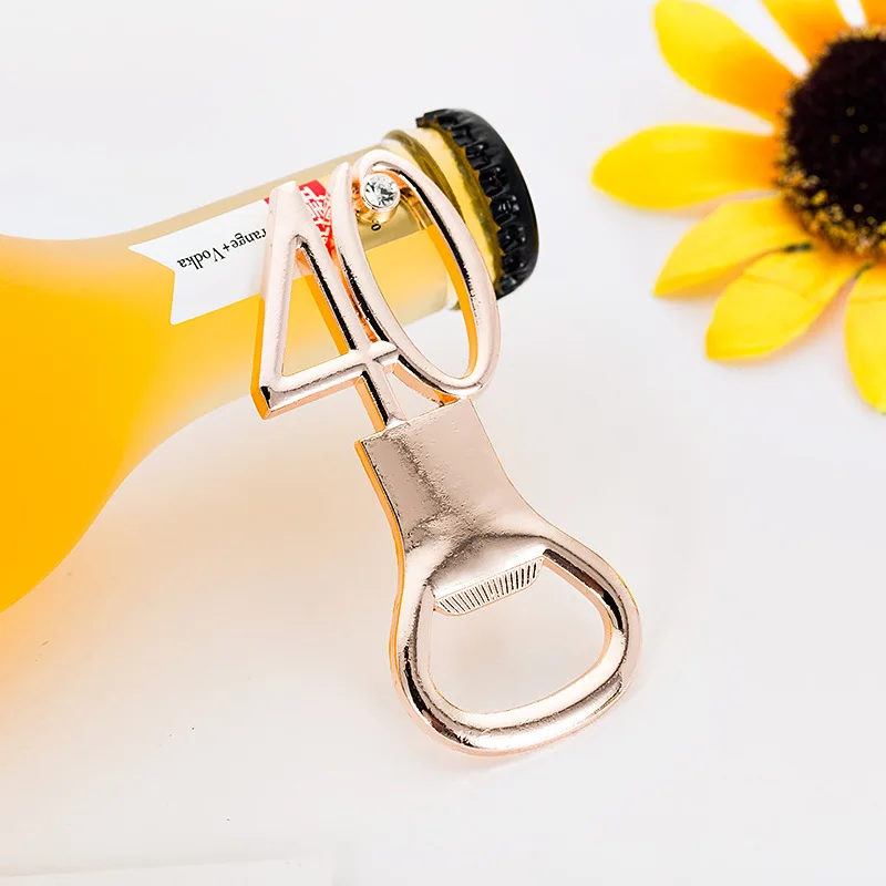 Золотая открывалка для бутылок подарок на свадьбу 50-й дизайн 20 шт./лот сувениры к