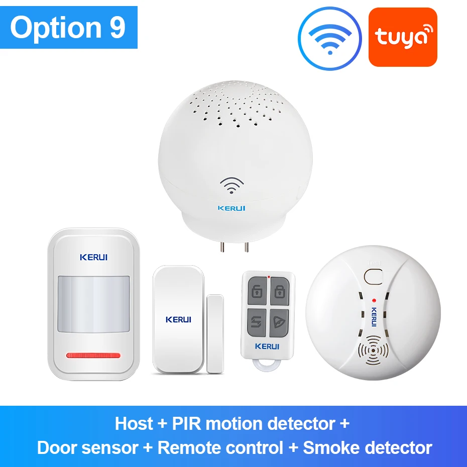 Умная домашняя система охранной сигнализации KERUI WM5221 Tuya Wi Fi дверной звонок 52