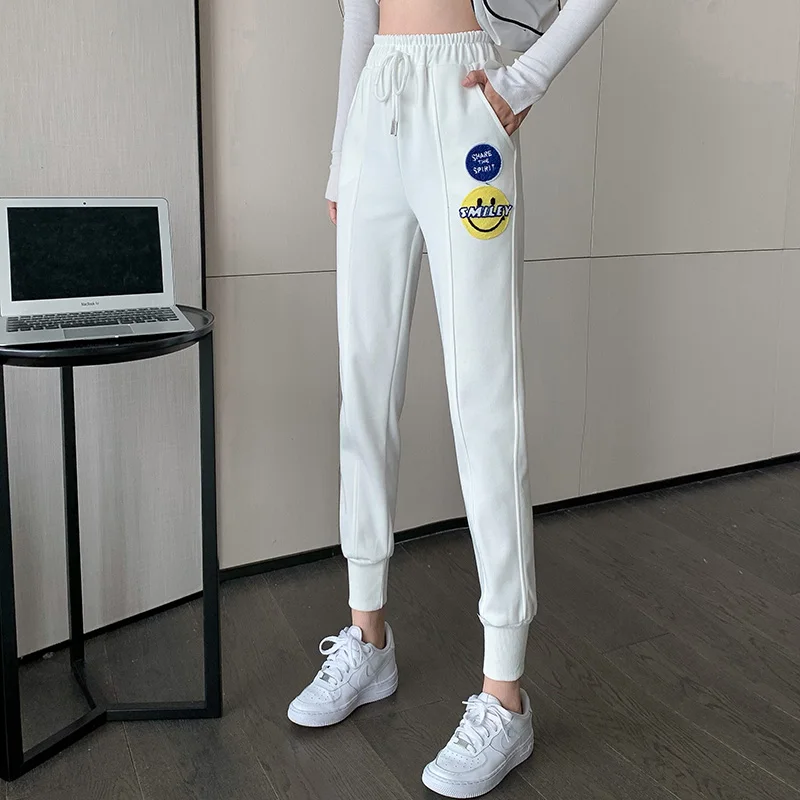 

2021 INS Women Casual Sports Pants Training Pants Fall/winter Brushed Warm Equipment Casual Pants Sweatpants Ladies Harem Pants