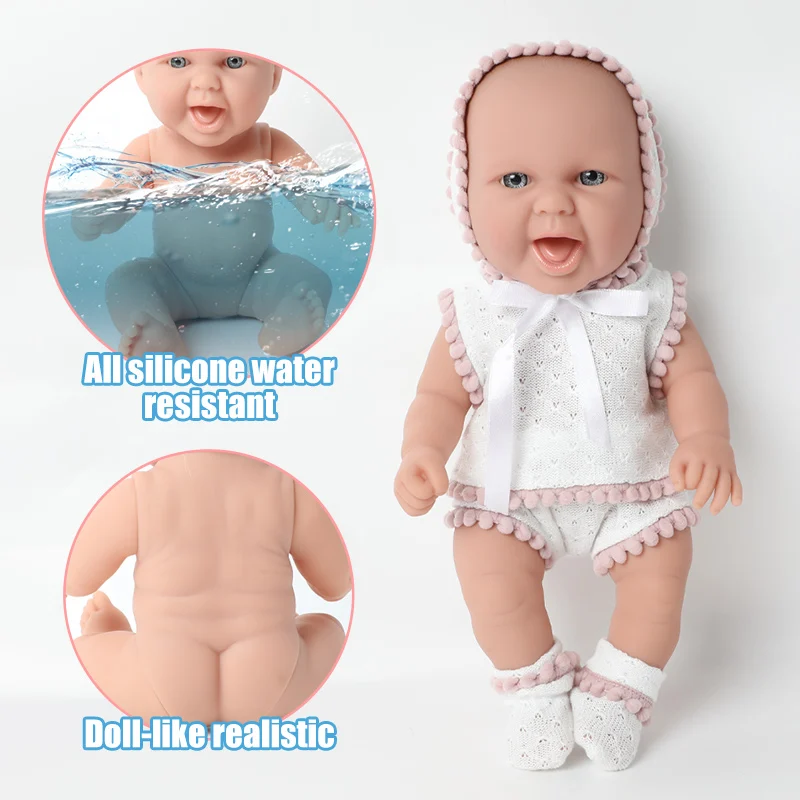 12 дюймов reborn doll 30 см реалистичный силикон bebe body водонепроницаемый имитация