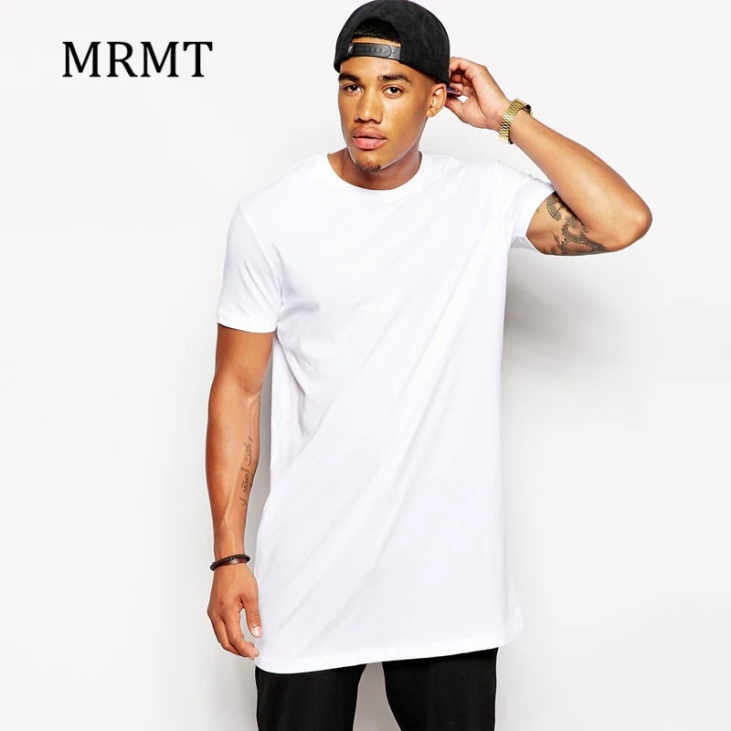 2022 White Casual Long Size Mens Hip hop Tops StreetWear extra long tee shirts for men Longline t-shirt Short Sleeve tshirt | Мужская