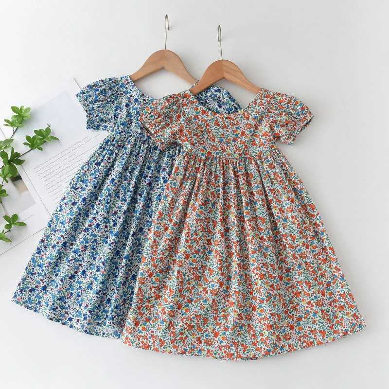 

Girls Kids Princess Dresses 2021 New Summer Dresses For Baby Fashion Floral Dress Children Casual Sweet Vestido 3 7Y