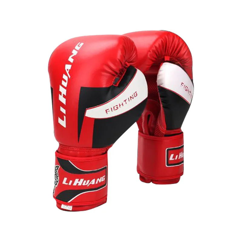 

10-12oz Boxing Gloves Red Black Muay Thai Martial Arts Pu KickBoxing Boxing Pad Mma Equipment Boxing Hand Wraps Wholesale