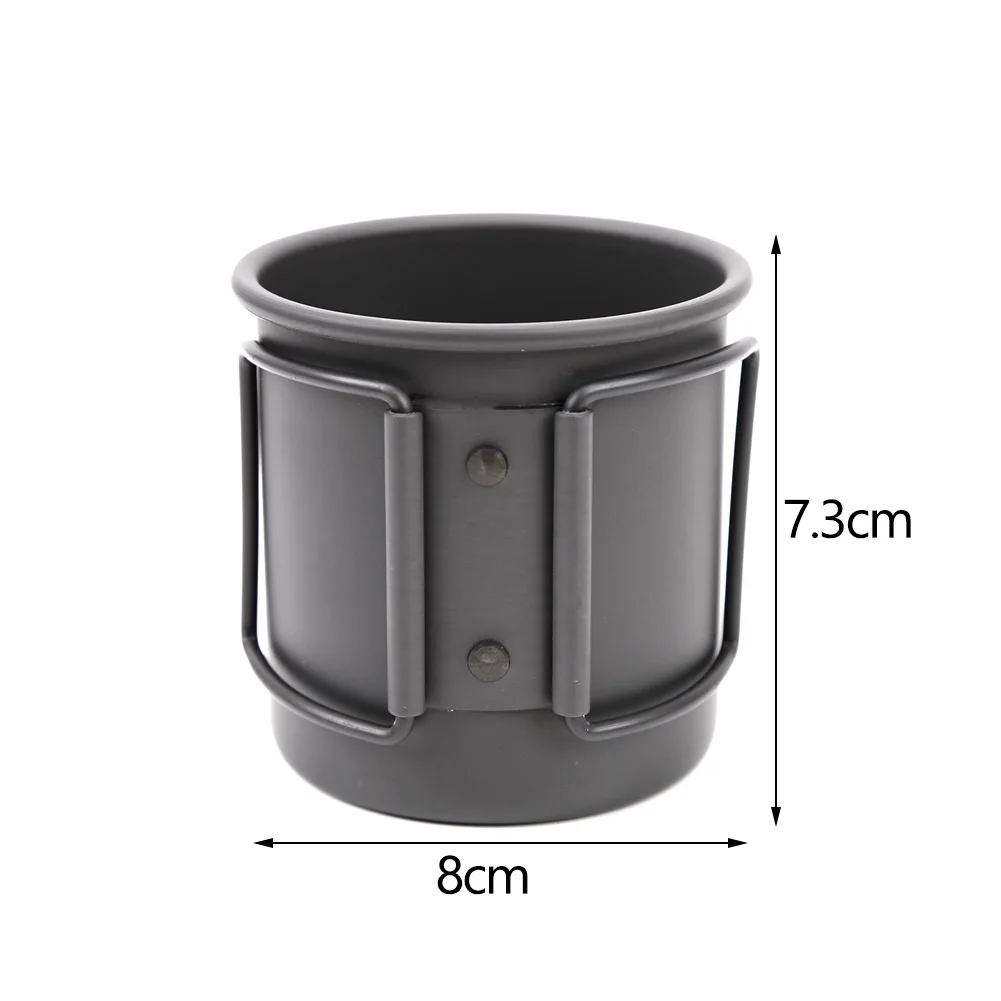 Портативная Складная Алюминиевая дорожная кружка для кофе чая походная с