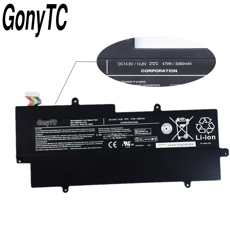 

GONYTC Original PA5013U-1BRS PA5013U Battery for Toshiba Portege Z835 Z830 Z930 Z935 Ultrabook PA5013 14.8V 3060mAh