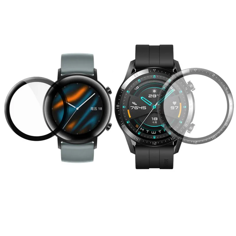 

3D с округленными изогнутыми краями мягкая прозрачная защитная пленка для экрана для Huawei часы GT 2 42 мм GT2 46 мм Smartwatch Защитная пленка с полным п...