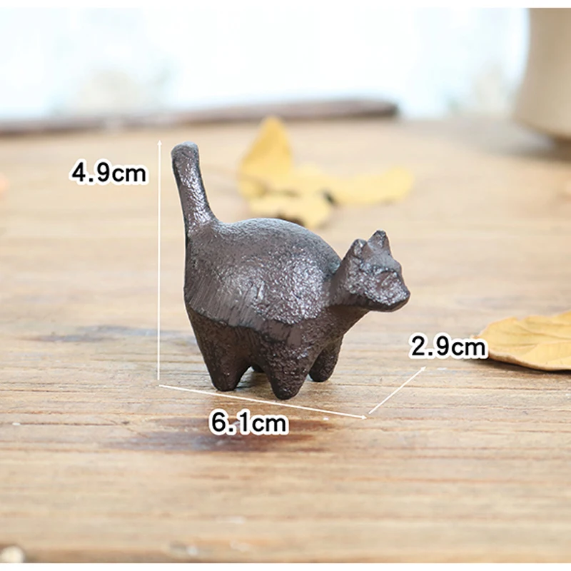 Мини-статуэтка в деревенском стиле кошка собака свинья корова искусство носорог