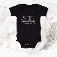 first grandbaby arriving 2022 baby announcement bodysuit jumpsuit pregnancy announcement for grandparents baby shower gift