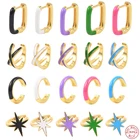 Женские серьги-Клипсы из серебра 925 пробы с эмалью