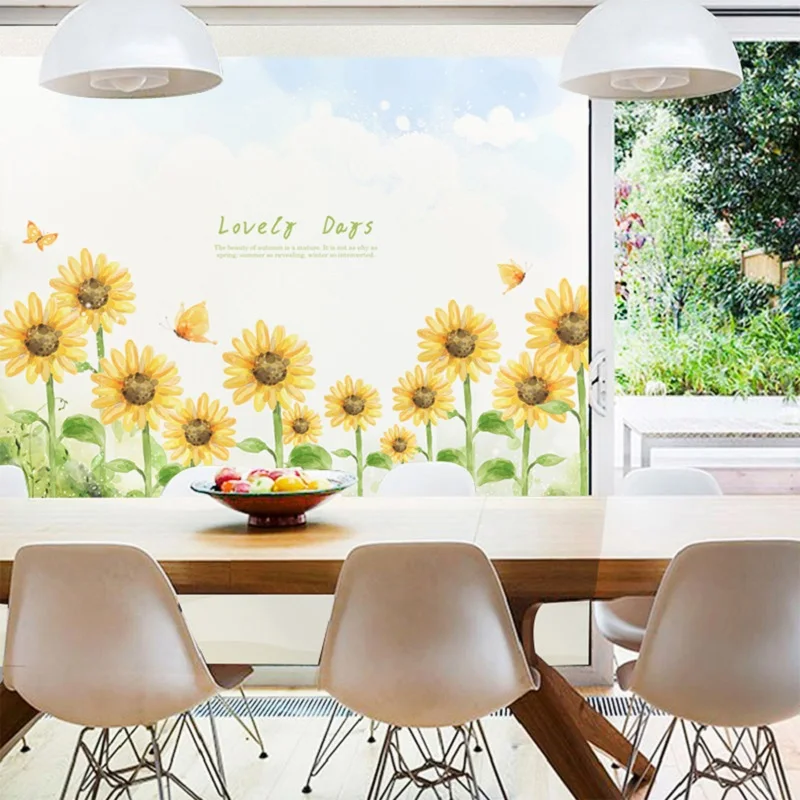 

Custom Size Window Film Landscape Static Cling Private Decorative Frosted Tint-Foil For Window Door Cabinet Wardrobe 60cmx100cm