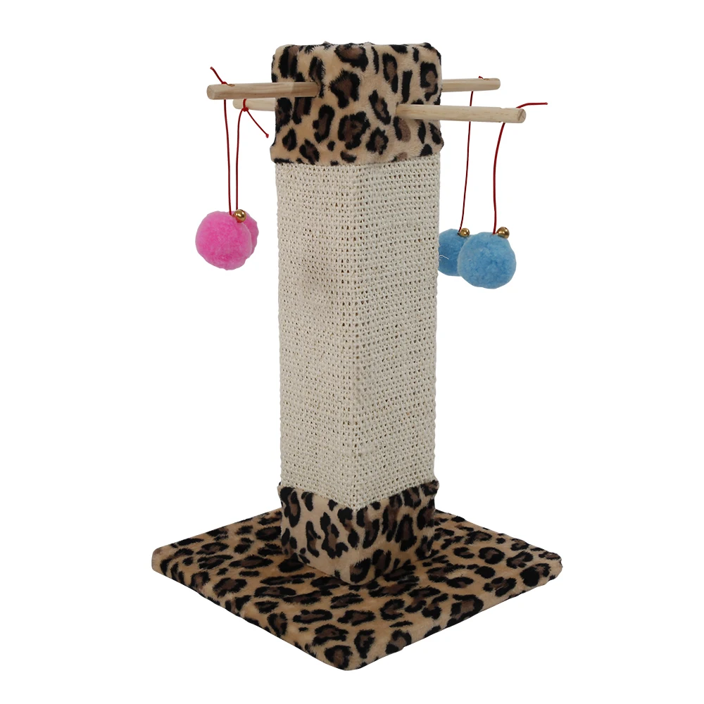 

20" Stable Cute Sisal Cat Climb Holder Cat Tower Leopard Print Pet Toy
