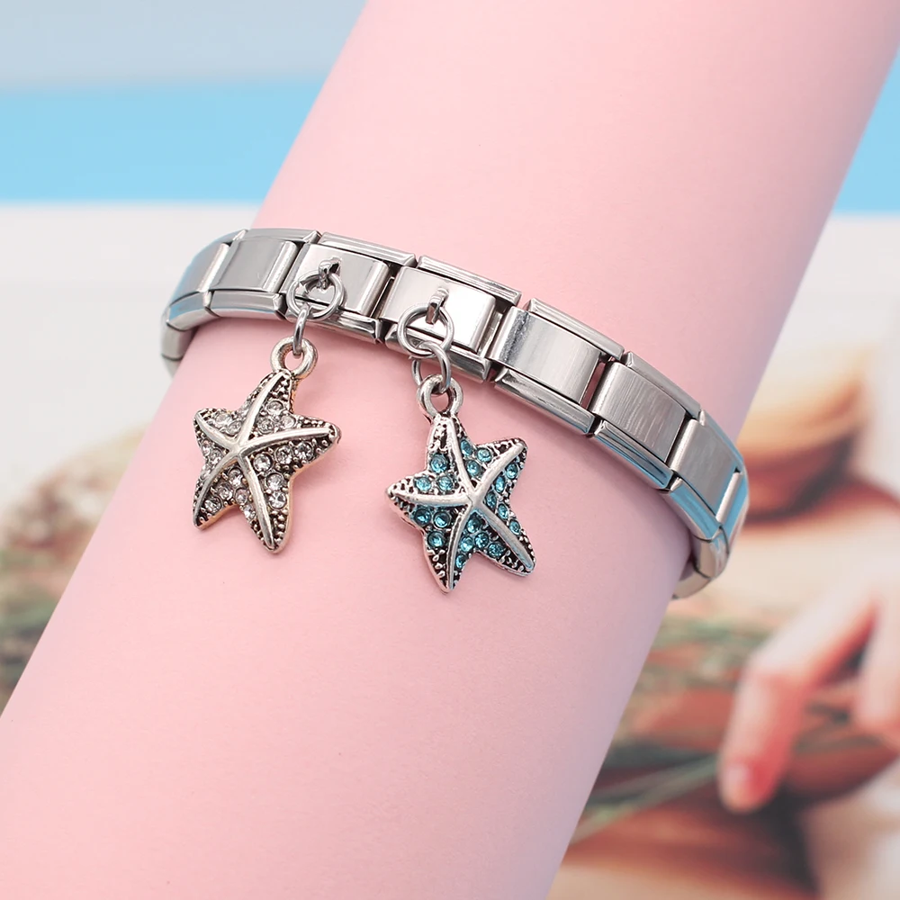 Hapiship новая ширина 9 мм оригинальная Маргаритка Морская звезда Стразы итальянский