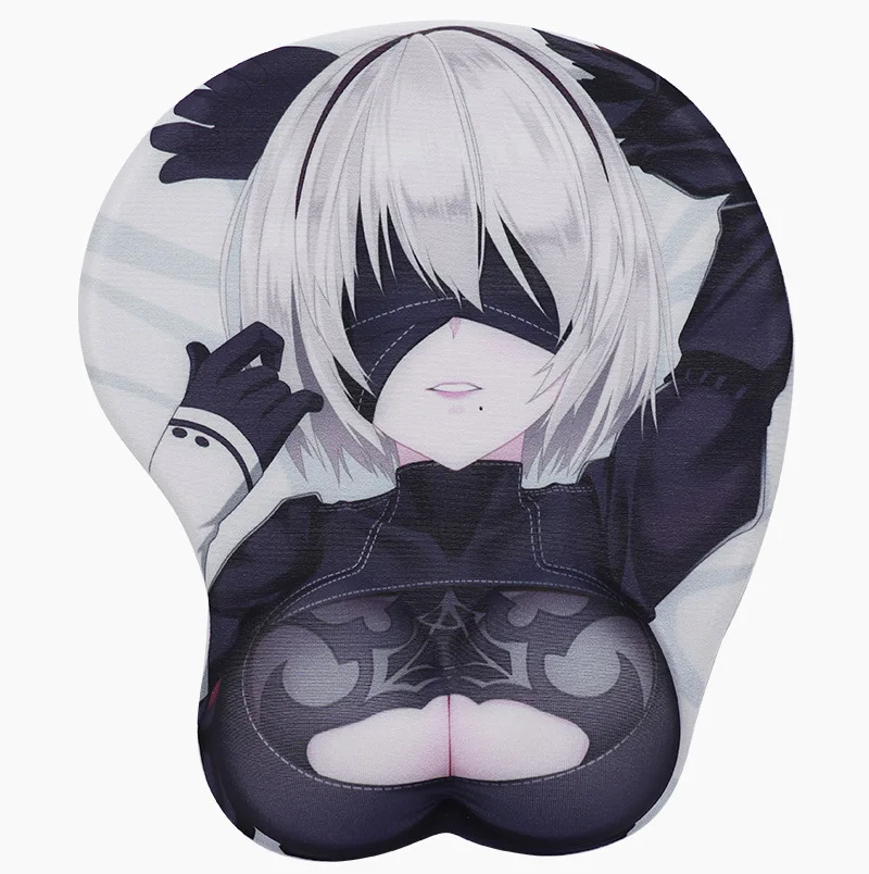 

Explosive mouse pad wristband thickening three-dimensional silicone beauty cute creative personality cartoon anime hand pad