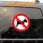 Без собаки знак простой стиль Наклейка автомобиля виниловая Светоотражающая Глянцевая выбрать размер