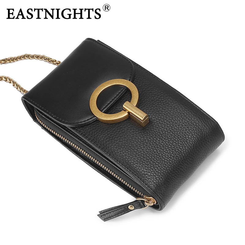 Женская сумка через плечо EASTNIGHTS из натуральной кожи с отделением для карт