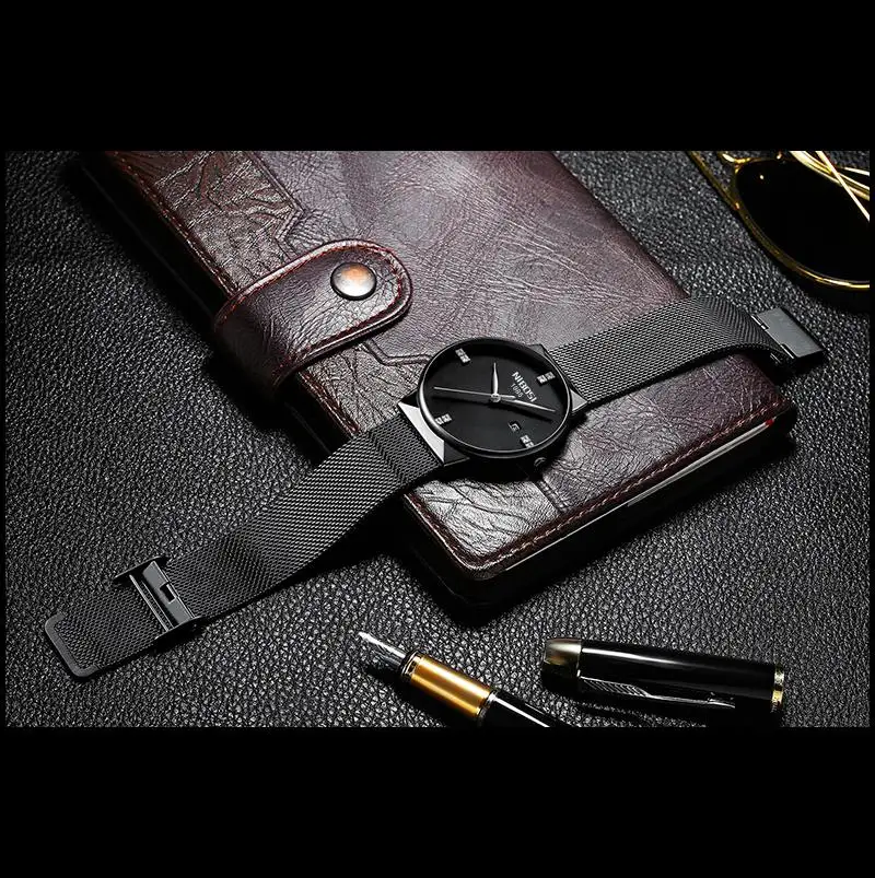 Брендовые минималистичные мужские модные часы от бренда NIBOSI простые деловые