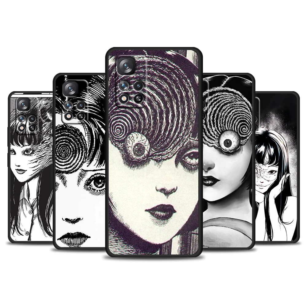 

Horror Anime Tomie Fujiang For Xiaomi Redmi Note 11 10 10S 9 9T 9S Pro Max 8T 8 7 6 5 4X Silicone Soft Black Phone Case