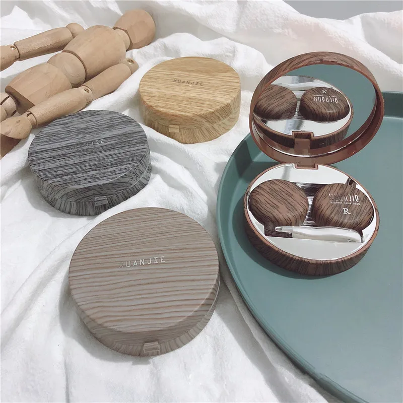 Чехол с имитацией под дерево и круглыми контактными линзами чехол зеркалом для