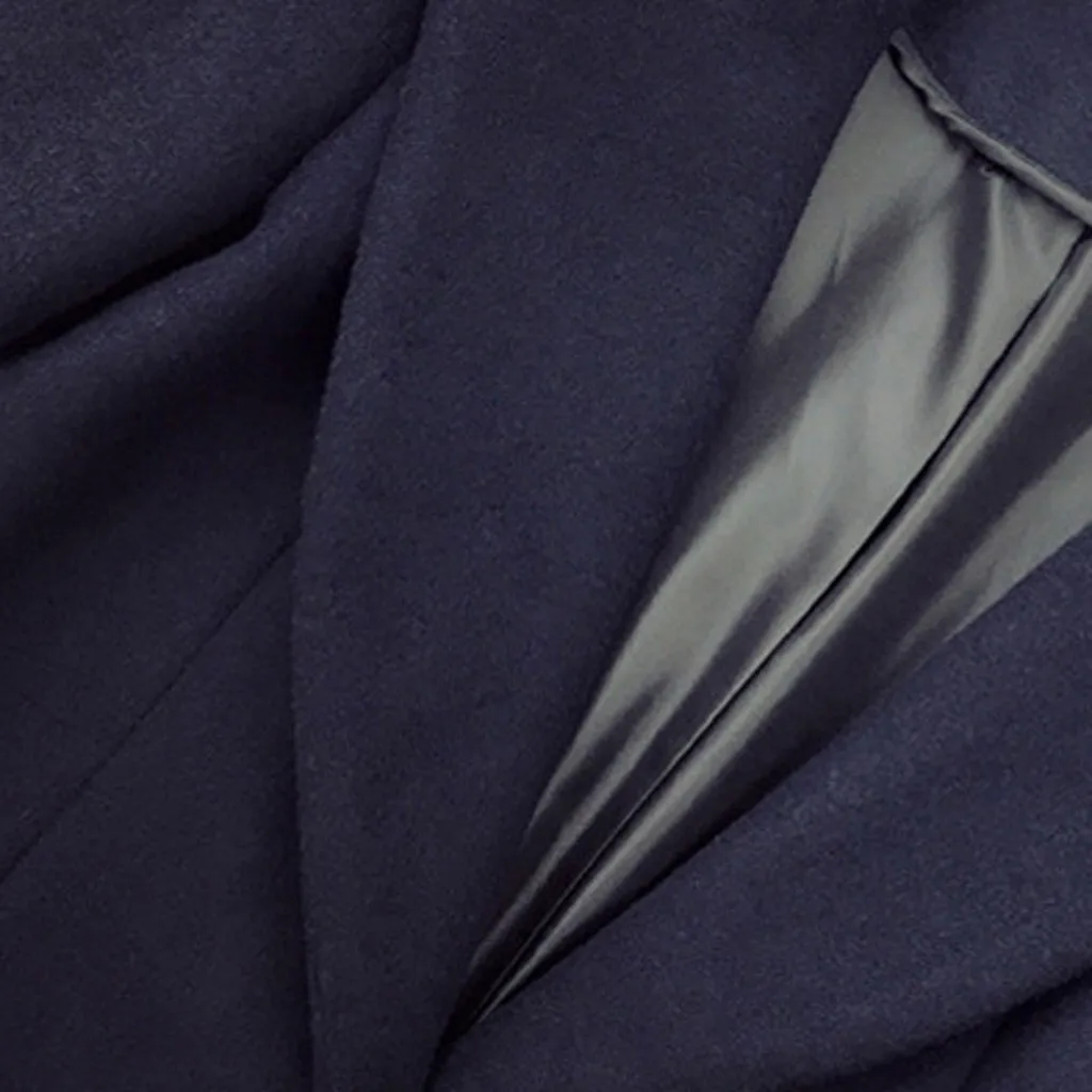 Новая мода 2019 Женская однотонная винтажная зимняя куртка для офиса с длинным