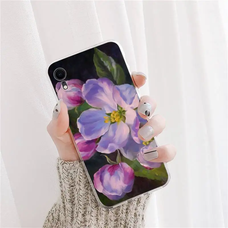 

YNDFCNB oil painting Phone Case For iPhone X XS MAX 11 12 pro max 6 6s 7 7plus 8 8Plus 5 5S XR se 2020 case