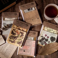 60sheetspack retro vintage time traveler memo pad diy material paper pack junk journal scrapbooking notepad retail
