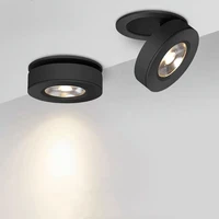 slim led embedded ceiling down lampfoldable and 360 degree rotatable built in cob spot light recessed downlight room lam