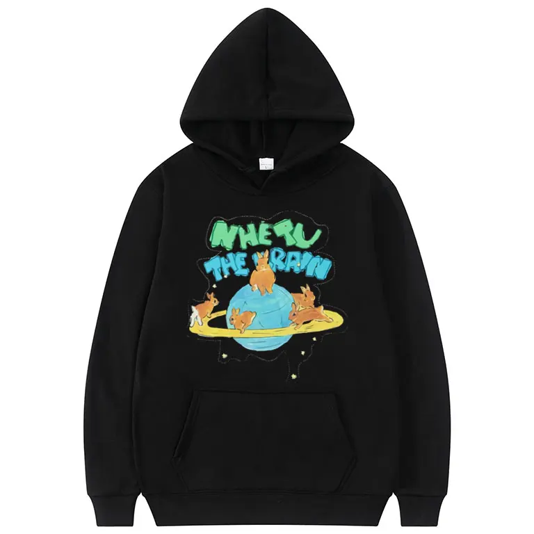 

Толстовка с капюшоном и принтом планеты кроликов, модная уличная одежда, толстовки в стиле оверсайз в стиле хип-хоп для мужчин и женщин, топы...