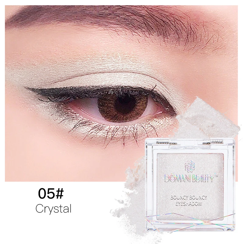 

Сияющие тени для век, 3D Сияющие одноцветные тени для век, аксессуар для макияжа глаз, легкие в окрашивании аксессуары для макияжа глаз, тени ...