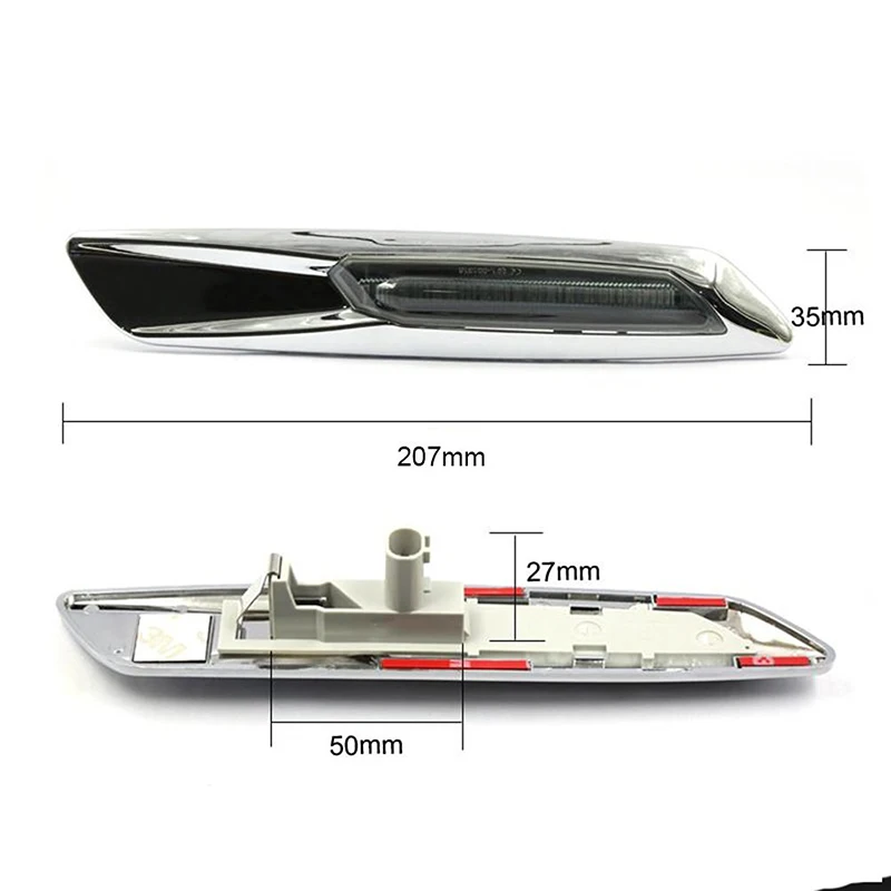 Пара боковых габаритных огни для стайлинга автомобилей плавные указатели