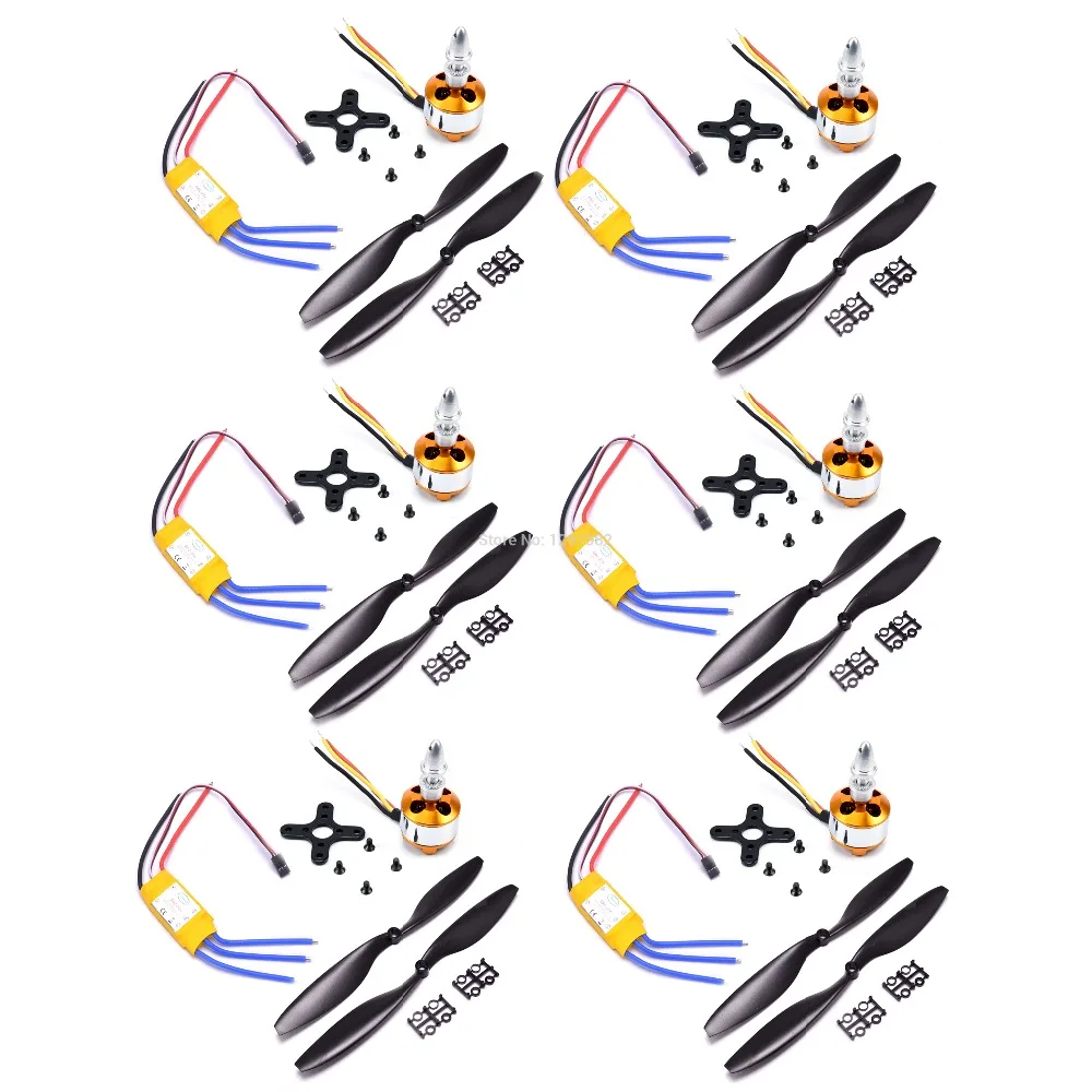 Бесщеточный двигатель A2208 1100KV / A2212 2212 1000KV 1400KV 30A пропеллер ESC 1045 Quad-Rotor для РУ