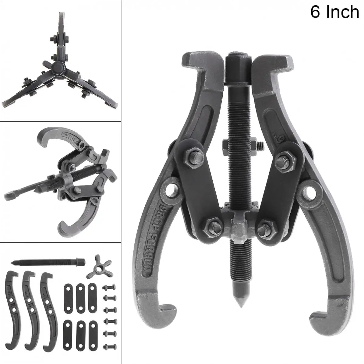 

6 Inch Multifunction Standard Carbon Steel 2 claws / 3 claws Bearing Puller with 4 Single Hole Claw Pullers for Car Repairing