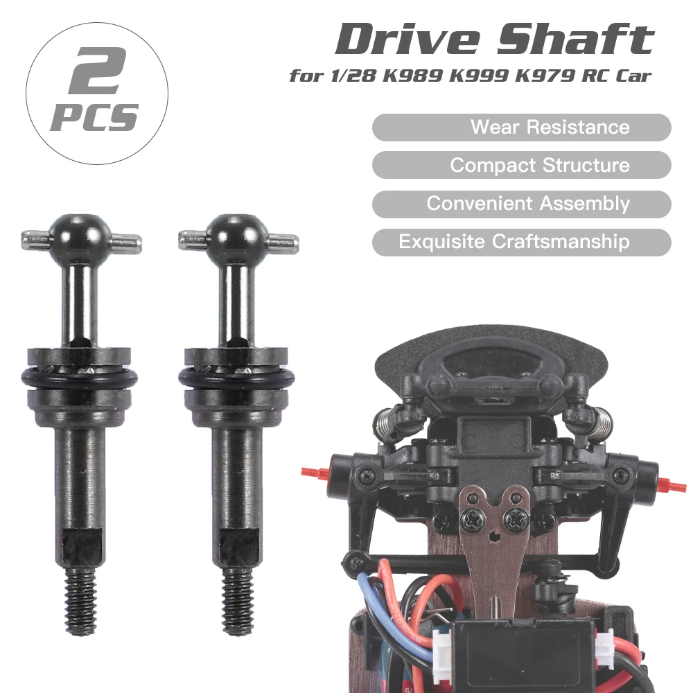 2 шт. металлический приводной вал универсальные запасные части для 1/28 RC WLtoys K979 K989