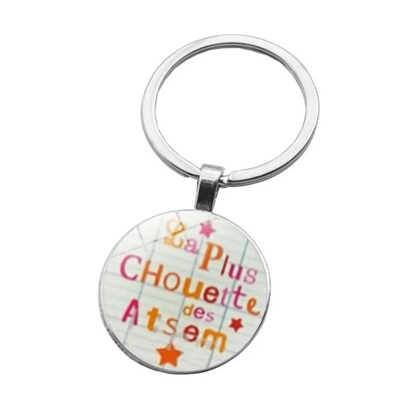 

New accessories cartoon owl time key chain alloy pendant accessories activities gift