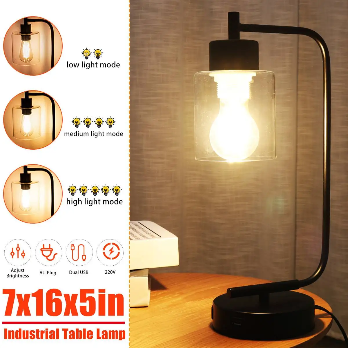 

Nordic Modern Wood Desk Lights Wooden Bedside Table Lamps for Living Room Simple Light Fixtures for Room Decor on Off Switch