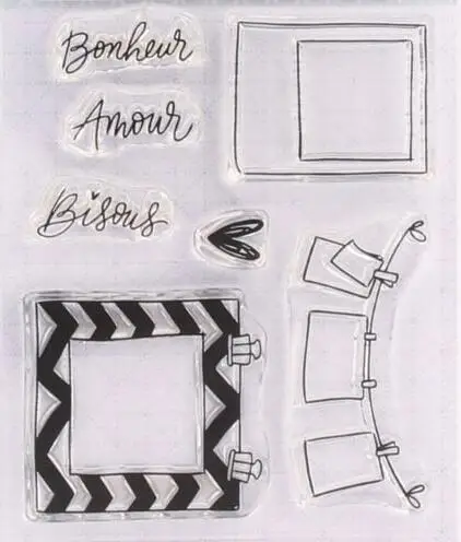 Французский/тысячи бумажный журавль прозрачный чистый силикон штамп/печать для